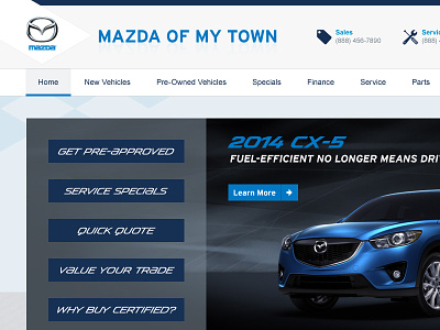 My Town Mazda auto dealer car dealer cars dealership mazda web design