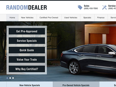 Random Dealer auto dealer car dealer cars dealership web design website