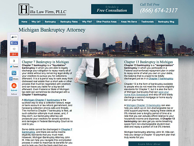 Hilla Law Firm Web Design cityscape lawyer web design