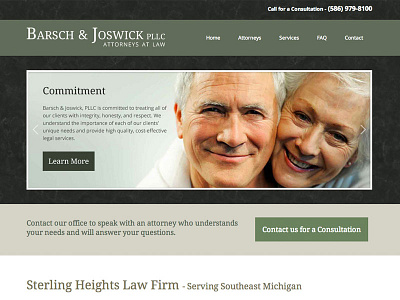 Barsch & Joswick Law Firm - Web Design