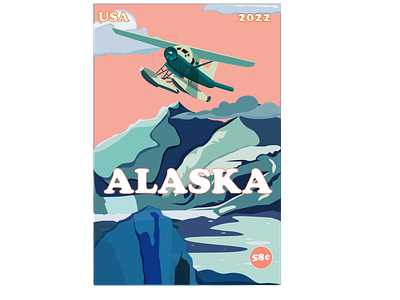 Alaska Stamp 3d animation app branding design graphic design illustration logo motion graphics ui vector