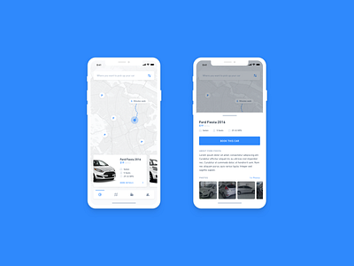 Car rental iOS app app ui ux