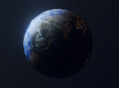 Planet Earth 3D 3d blender graphic design render
