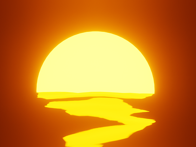 SUN 3d blender render