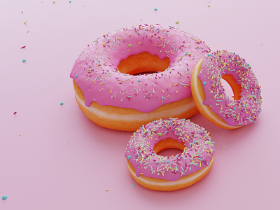Donuts 3d blender render