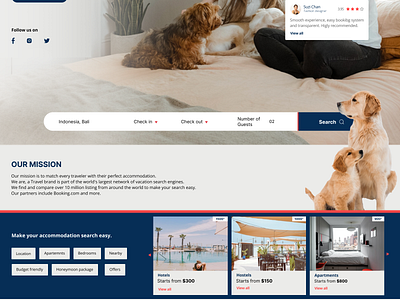 Pet friendly accommodation search engine/ Part 02 booking design graphic design hotel pet friendly ui ux