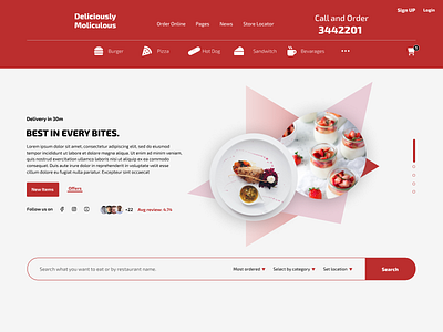 Food ordering website booking delivery design food ordering ui ux