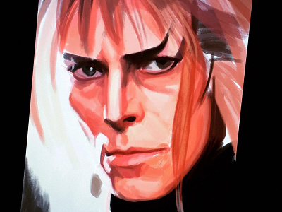 David Bowie tribute [work in progress] actor david bowie digital art illustration jareth the goblin king labyrinth musician portrait tribute work in progress