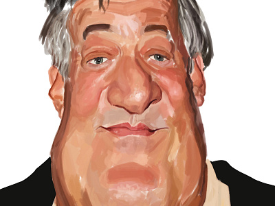 Stephen Fry caricature [work in progress] art caricature character digital art illustration painting portrait stephen fry study wip work in progress