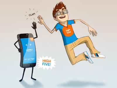 iPhone5 "high five" entry contest entry high five illustration iphone iphone5