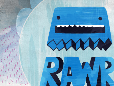 Rawr character design illustration vector