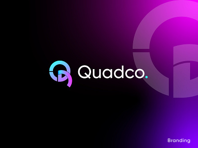 Logo design for Quadco. | nft marketplace logo app branding branding design crypto currency design graphic design icon illustration logo logo design logodesign logos nft q letter logo q logo ui vector