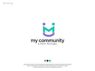 community-logo-design-branding app brand identity branding branding design collaborate community design discussion graphic design icon illustration logo logo design logodesign logos m letter logo m logo meetup minimal logo minimalist logo