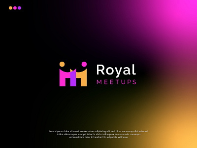 royal-meetups-community-logo-design-branding app brand identity branding branding design design graphic design icon illustration logo logo design logos m letter logo minimal logo ui ux vector