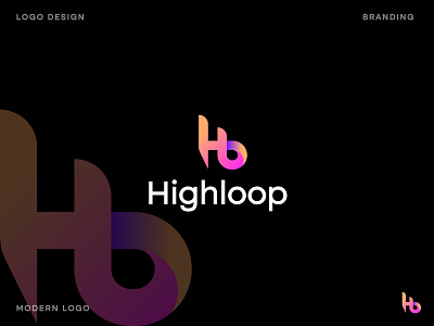 letter-h-loop-logo-design | hb letter logo | branding