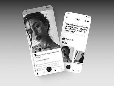 Myne (News/Blog Sharing app) app design figma graphic design illustration typography ui ux