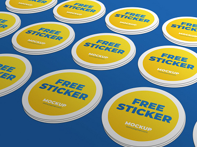 Sticker mockup psd free download