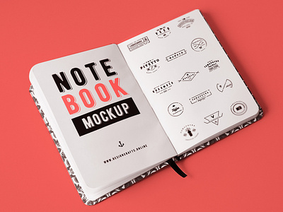 Open Notebook Mockup Free Download