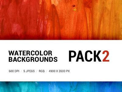 Free Watercolor backgrounds pack 2 abstract branding colorful paint paper print scrapbook