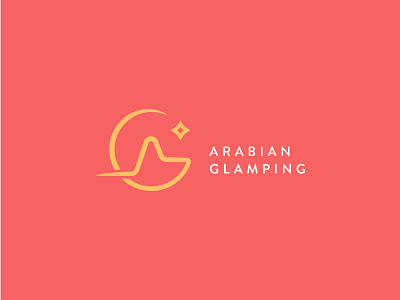 Arabian Glamping logo a ag arabian desert g glamping mountains night rocks sky star