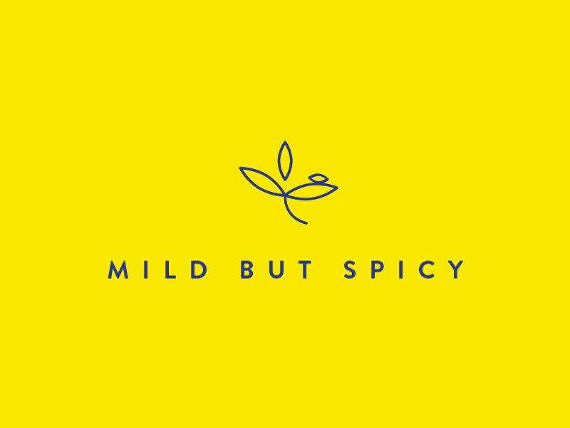 Mild but spicy logo animation animation culinary design food leaf logo motion natural spices yellow