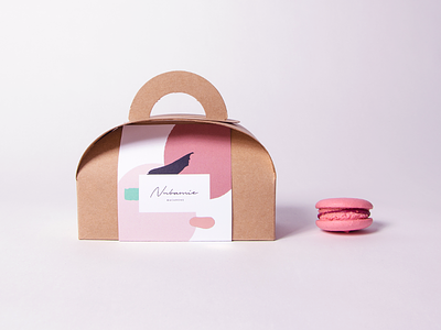 Nubamie macarons packaging box branding cookie craft food identity logo macarons packaging pastel