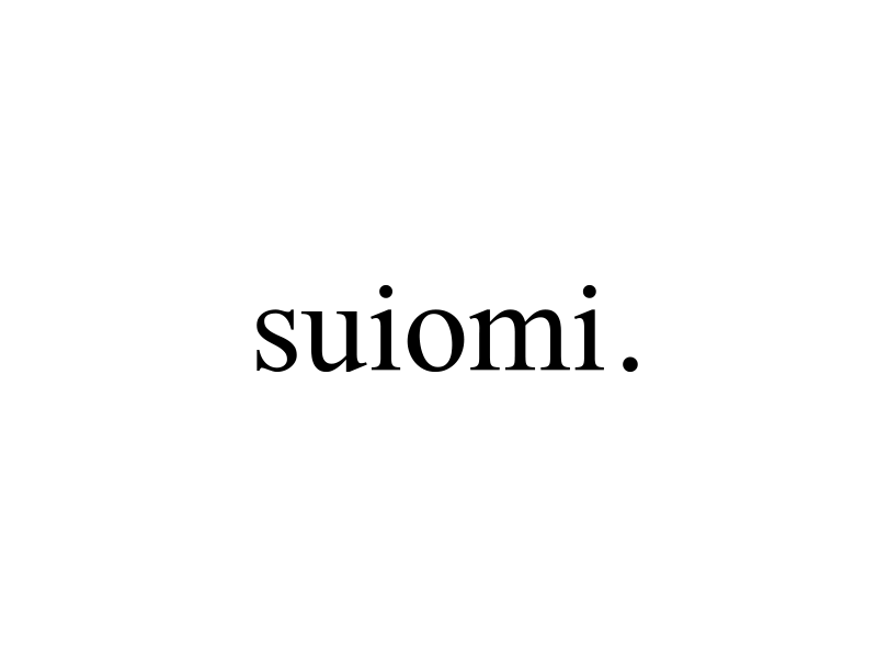 Suiomi logo animation animation beauty branding cosmetics logo minimal modern motion serif typography