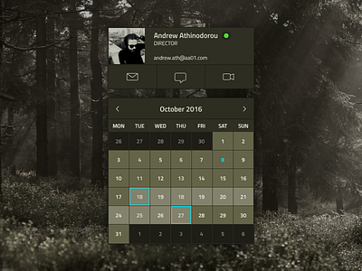 Aa/01—calendar&contact aa01 brown calendar card cargo component contact datepicker ui kit