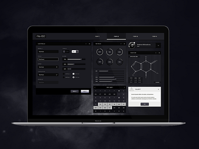 Aa/02—UI Darkside aa02 blacknwhite components darkside dashboard elements macbook mock up style tile ui ui kit