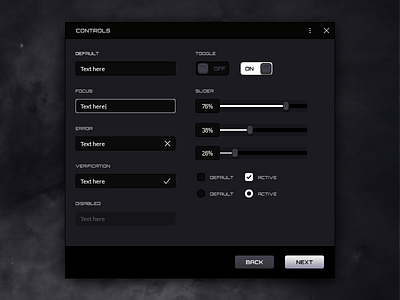 Aa/02—controls aa02 blacknwhite components darkside dashboard elements macbook mock up style tile ui ui kit