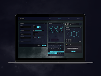 Aa/02.01—inject aa02 color components dashboard electric blue elements macbook mock up style tile ui ui kit