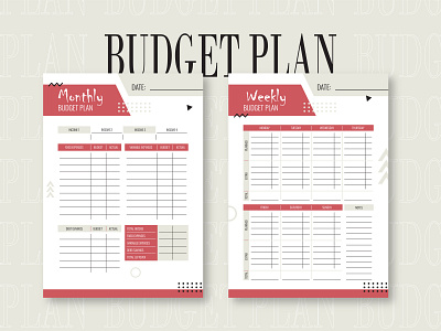 BUDGET PLAN app branding budget budget plan costs design graphic design illustration income monthly plan motion graphics plan planner ui vector weekly plan