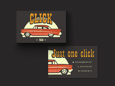 TAXI RETRO BUSINESS CARD