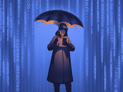 Washington Post - Cyber security illustration texture vector vectorart