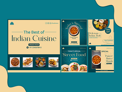 Restaurant - Social Media Post Template - 02 food youtuber instagram post social media social media design social media post social media post design