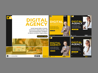 Digital Agency - Social Media Posts Template - 02 digital agency design