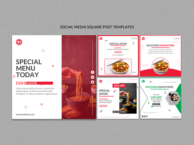 Asian Food - Social Media Post Design Template 02