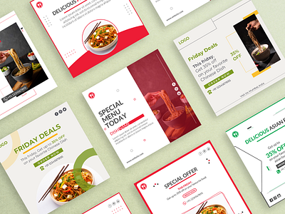 Asian Food - Social Media Post Design Template 01