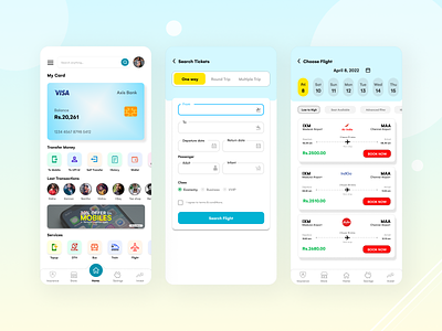 Hello Dribbble branding design first shot flight booking payment option services ticket booking app ui