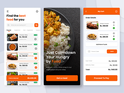 Food Ordering App branding food food ordering app graphic design ui