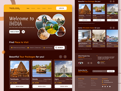 Travel King - Tour Booking Landing page