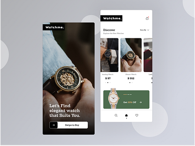 Watchme Mobile App .watch animation bigbillion branding design dribbble lifestyle logo market online sale services store time ui vector