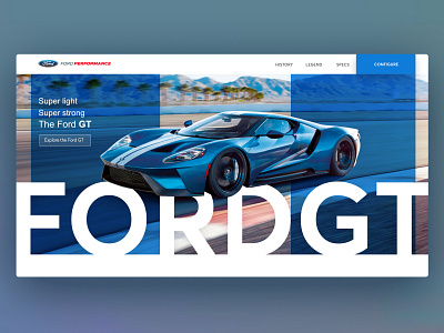 Ford GT Website Inspiration blue cars concept conceptual designplay inspiration landingpage