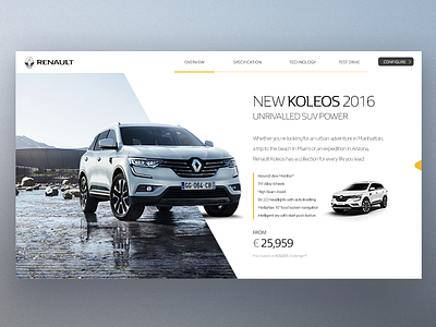 Renault Koleos automotive cars desktop suv vehicles website