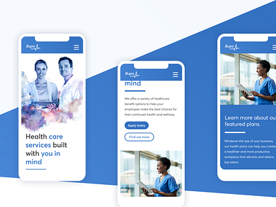 BUPA Healthcare mobile site