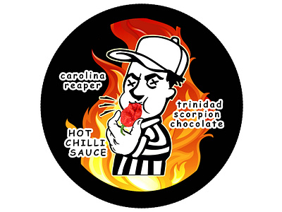 Hot Chilli Sauce Label Design