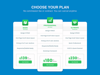 Two Pricing Tables compare plans comparison green modern plan price pricing pricing tables sign up table