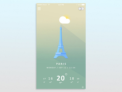 Weather App app iphone pastel weather