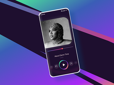 Design Challenge - Music player app challenge colorful colors daily ui design gradient music player original ui ux