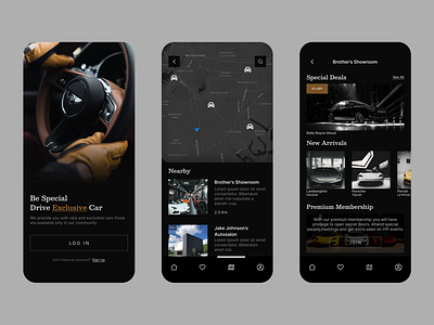 Car Showrooms Concept App app branding car cars design luxury mobile premium shot showroom ui ux